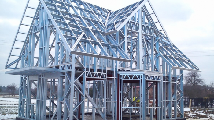 Kompletní lehká ocelová SCS konstrukce rodinného domku